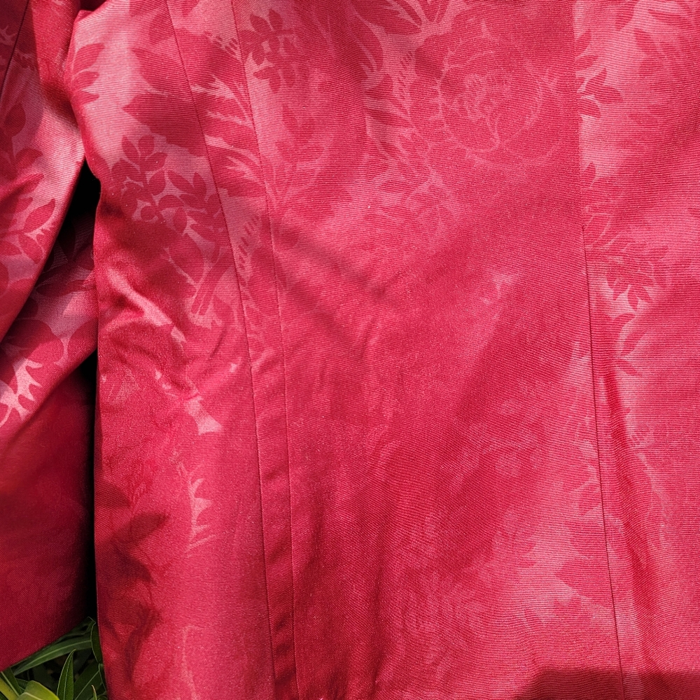 MUST SEE PHOTOS VINTAGE Custom tailored Brocade Pattern A line pants suit - Picture 7 of 16